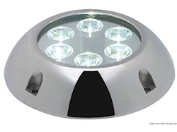 Faro subacqueo 6 LED bianchi, con vite