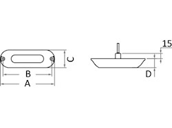 Faro subacqueo 2 LED bianchi