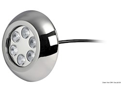 Faro subacqueo 6 LED blu con viti