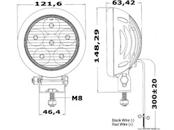 Faro LED HD 6x3W da roll-bar orientabile