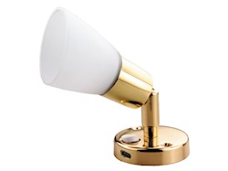 Faretto LED in ottone con USB C e interruttore