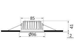 Plafoniera LED da incasso Gatria luce bianca IP65 14W