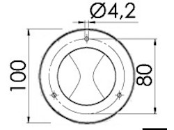 Luce da tavolo a scomparsa Aurora ghiera SS tonda