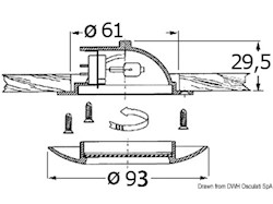 Plafoniera alogena da incasso FORESTI E SUARDI Sextans R