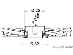Luce cortesia Circinus 12/24 V blu
