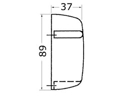 Luce Courtesy Light stagna con lente in plexiglass trasparente