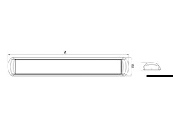 Plafoniera lineare 90 led a potenza variabile