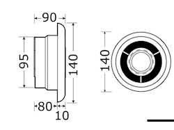 Faretto LED da incasso con aspirazione extract and light