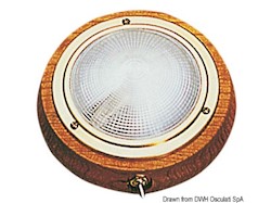 Plafoniera senza incasso in teak