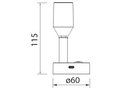 Faretto LED snodato nero