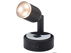 Faretto LED snodato nero