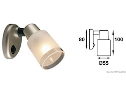 Faretto alogeno Batsystem Frost ABS cromo satinato