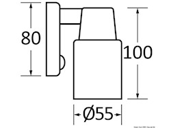 Faretto alogeno Batsystem Frost ABS cromo satinato