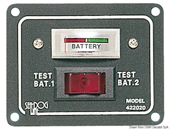 Pannellino tester per 2 batterie