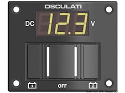 Pannellino tester digitale per 2 batterie IP56