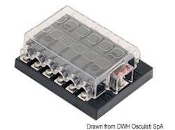 Box per 12 fusibili lamellari