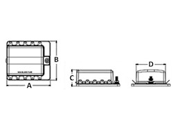 Scatola portafusibili con spie 4 sedi