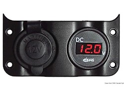 Voltometro 3/30 V + presa corrente