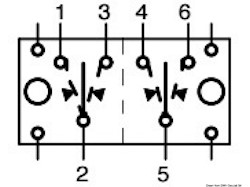 Interruttore (ON)-OFF-(ON) 12 V