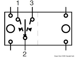 Interruttore (ON)-OFF-(ON) 2 lampadine 12 V