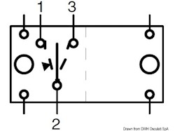 Interruttore ON-OFF-(ON) singolo polo 2 lam 12 V