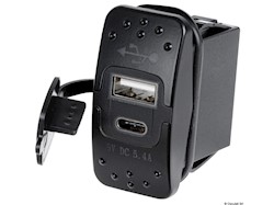 Doppia presa USB A+C e Voltmetro 12/24V