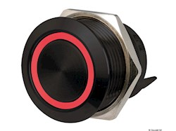 Interruttori FLAT neri in acciaio inox 1224V LED RBW