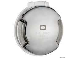 Presa elettrica Cruiser 32 A bianca e cover inox