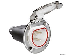 Presa elettrica Cruiser 32 A base e coperchio inox