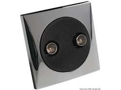 Doppia presa cromata per antenna