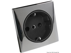 Presa AC 220 V tipo Schuko cromata