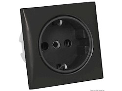 Presa AC 220 V tipo Schuko nera