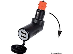 Adattatore presa corrente snodato con doppia USB