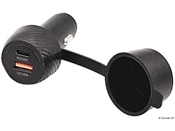 Adattatore presa corrente USB A+C con cappuccio