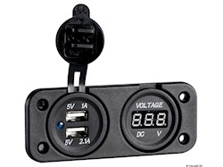 Voltmetro digitale e presa USB doppia 4.8A