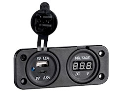 Voltmetro digitale e presa USB doppia A+C
