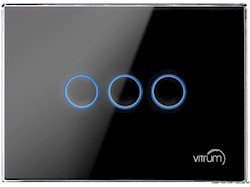 pannello 3 tasti metacrilato