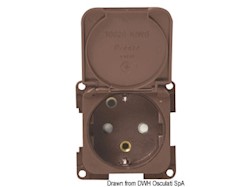 Presa schuko marrone