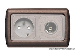 Cornice doppia marrone