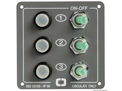 Pannello 3 interruttori riarmabili