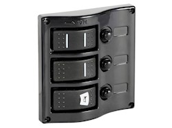 Pannello 3 interruttori grafite