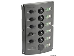 Pannello elettrico fusibili automatici doppio LED