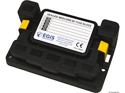 MIDI 5x Fuse Block w/Sealed Cover, M8 Inputs - M6 Outputs, Retail Pack