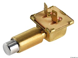 Pulsante stagno ottone cromato 15 x 25 mm