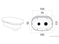Box doccia bianco tubo nylon 2,5 m