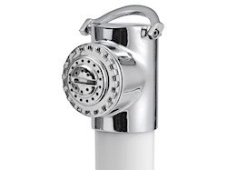 Doccetta New Edge bianca tubo PVC 4 m