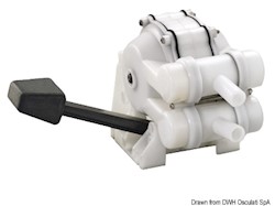 Pompa a pedale per lavello a doppio effetto