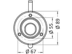 Vano per doccia bianco + tappo/guarnizione