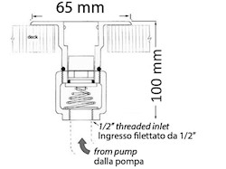 Attacco a baionetta per lavaggio inclinato