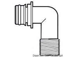 Portagomma 90° filettato 1/2"